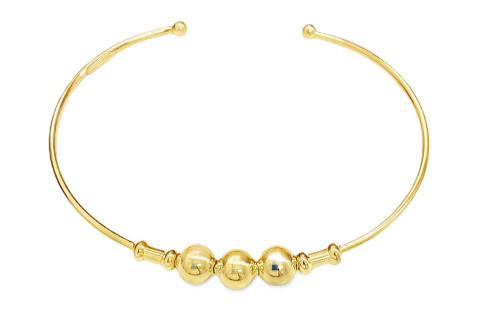 Brazalete plata 925 tres bolas