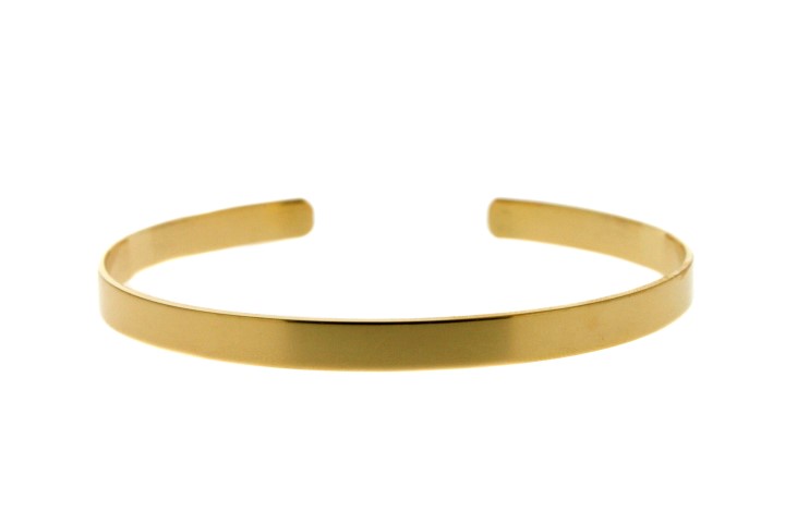 Sterling silver bangle bracelet flat 5,9mm