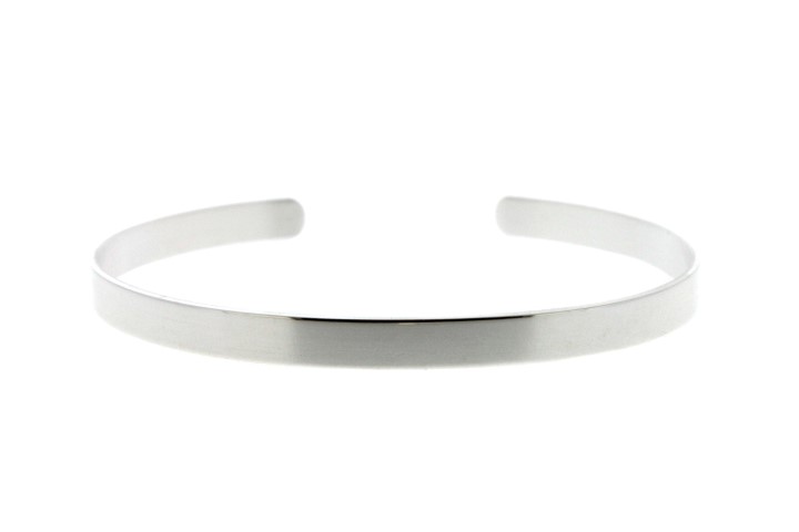 Sterling silver bangle bracelet flat 5,9mm