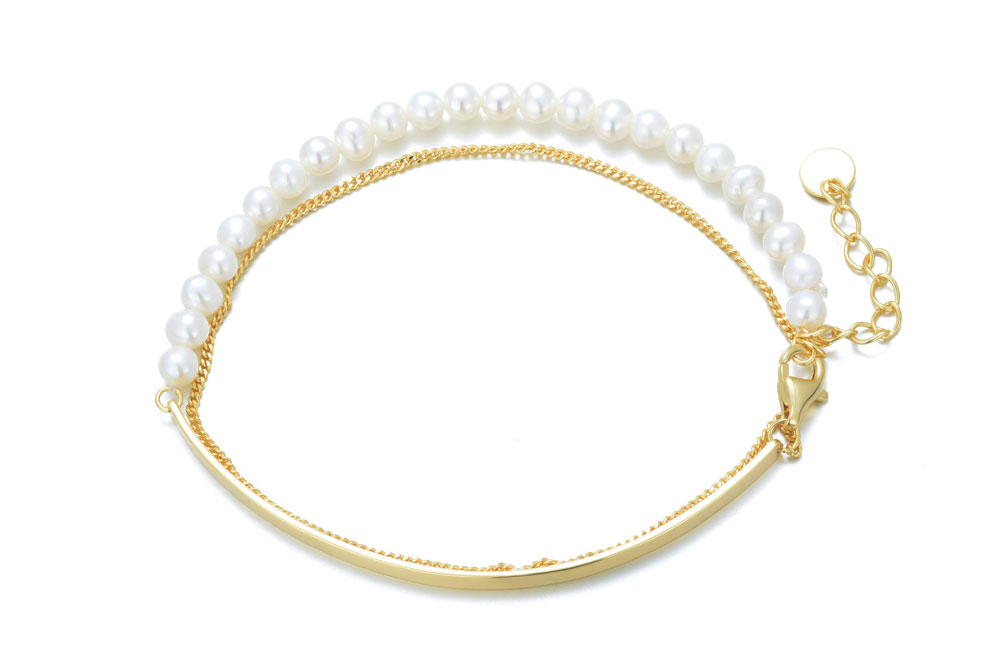 Pulsera plata 925 con perlas cultivadas