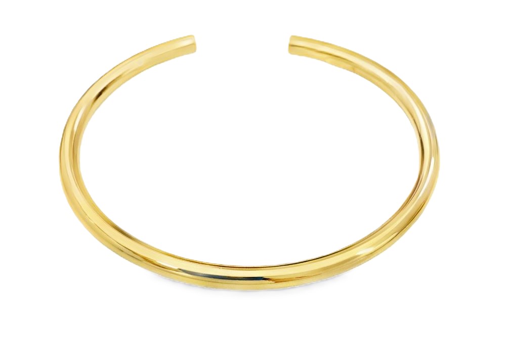 Sterling silver open bangle bracelet