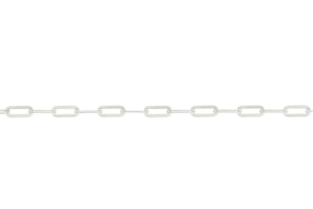 Pulsera plata 925 eslabón rectangular plano 4x11mm