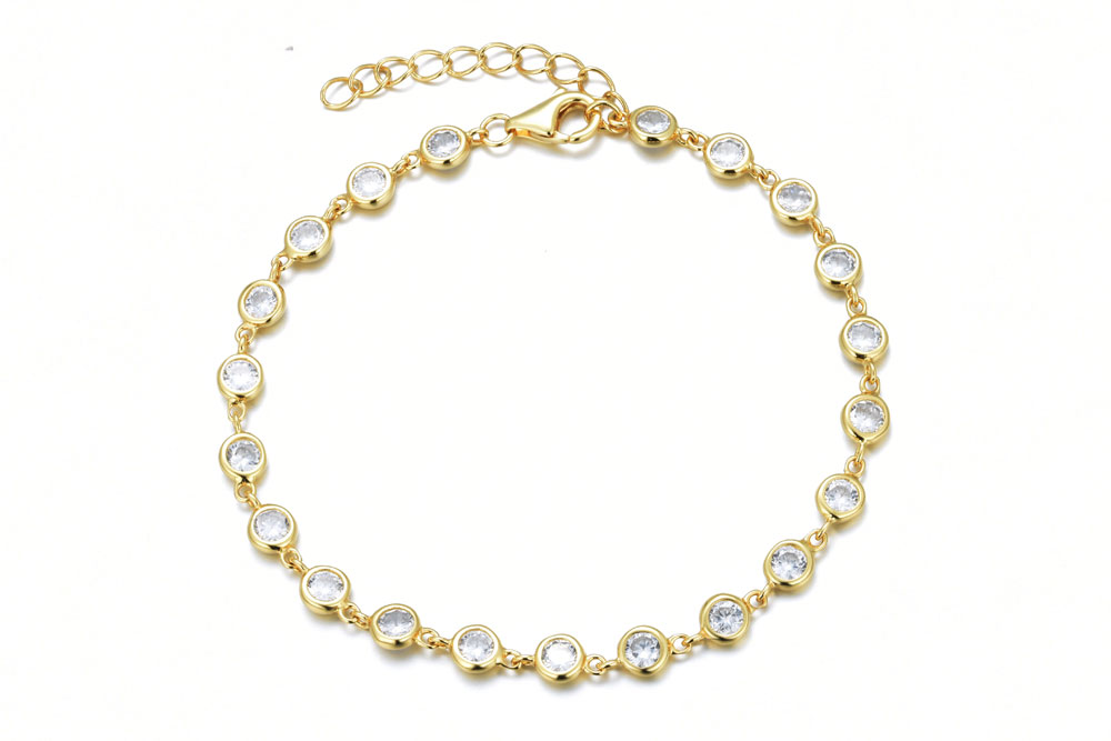 Sterling silver zirconia bracelet