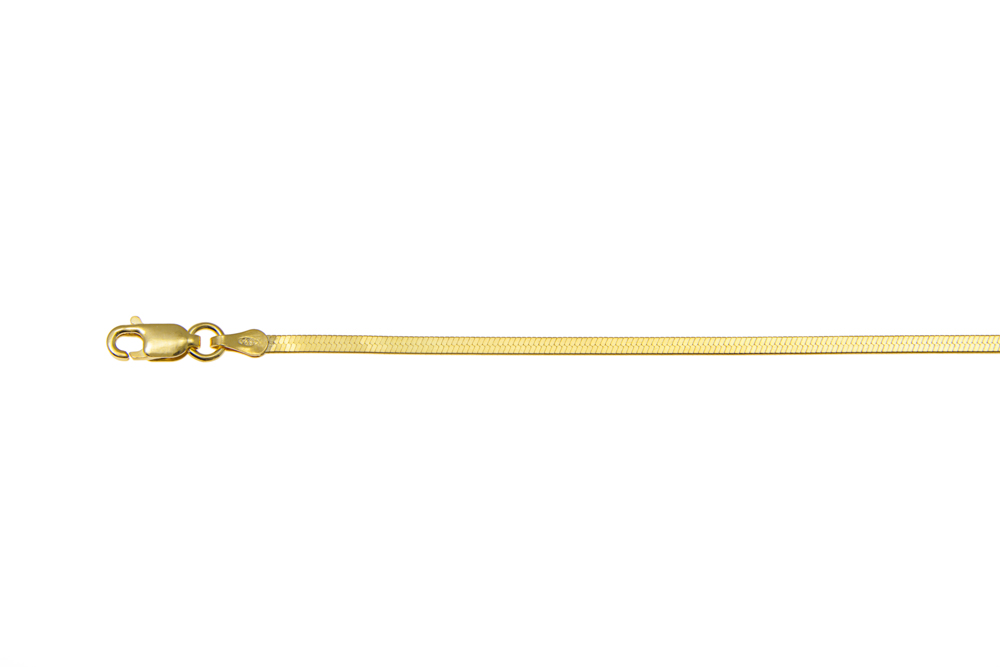 Sterling silver flat snake chain 040 anklet