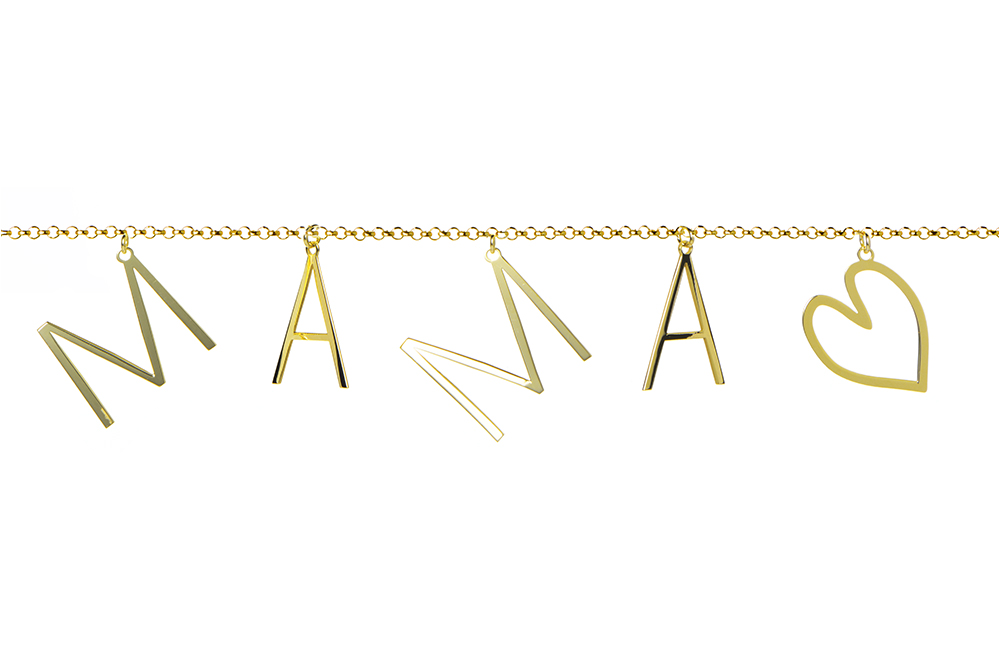 Pulsera plata 925 mama corazón