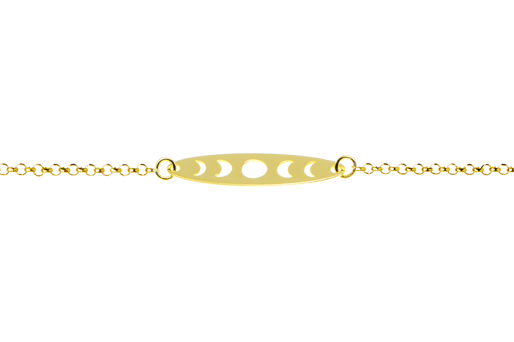 Pulsera plata 925 fases lunares