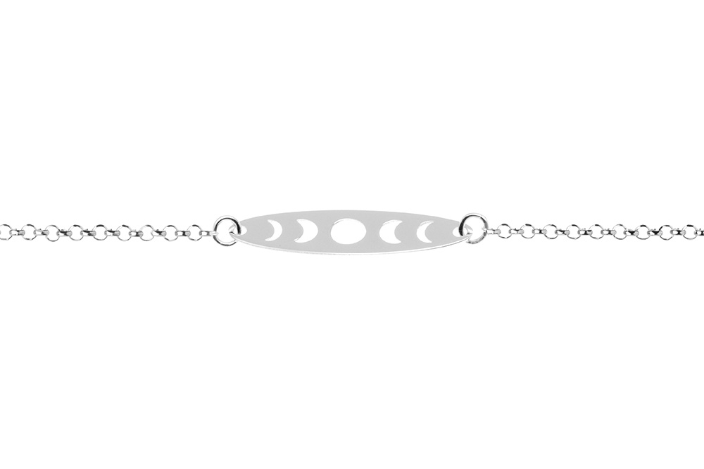 Pulsera plata 925 fases lunares