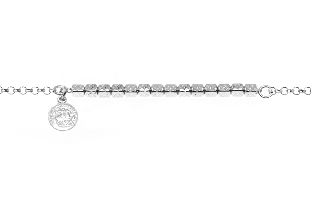 Sterling silver roman coin bracelet