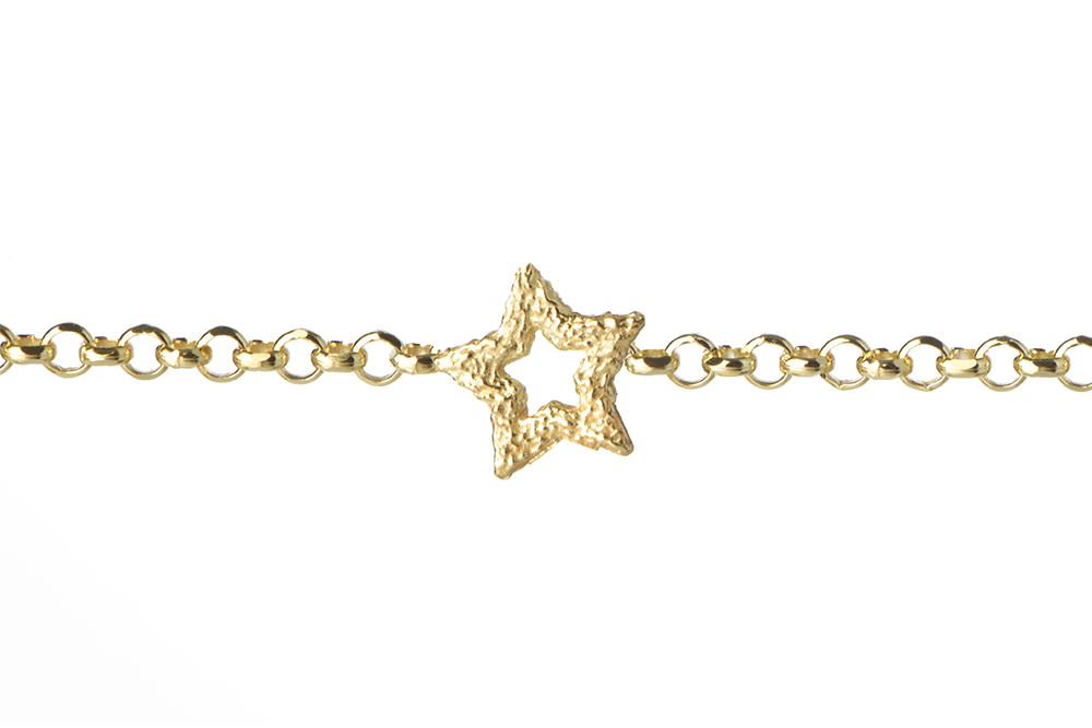 Pulsera plata 925 estrella diamantada