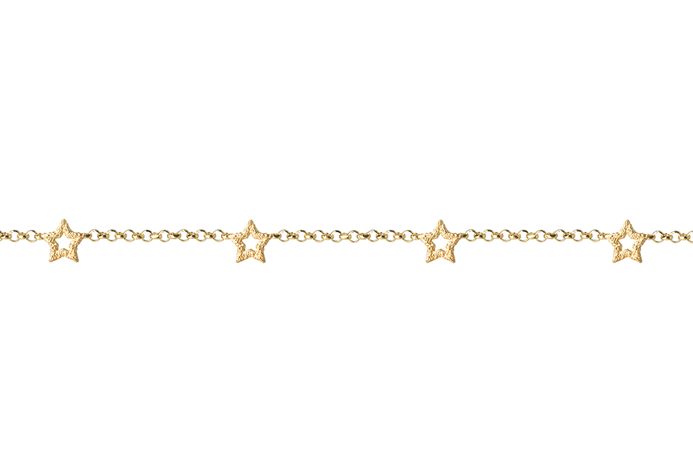 Sterling silver four stars bracelet