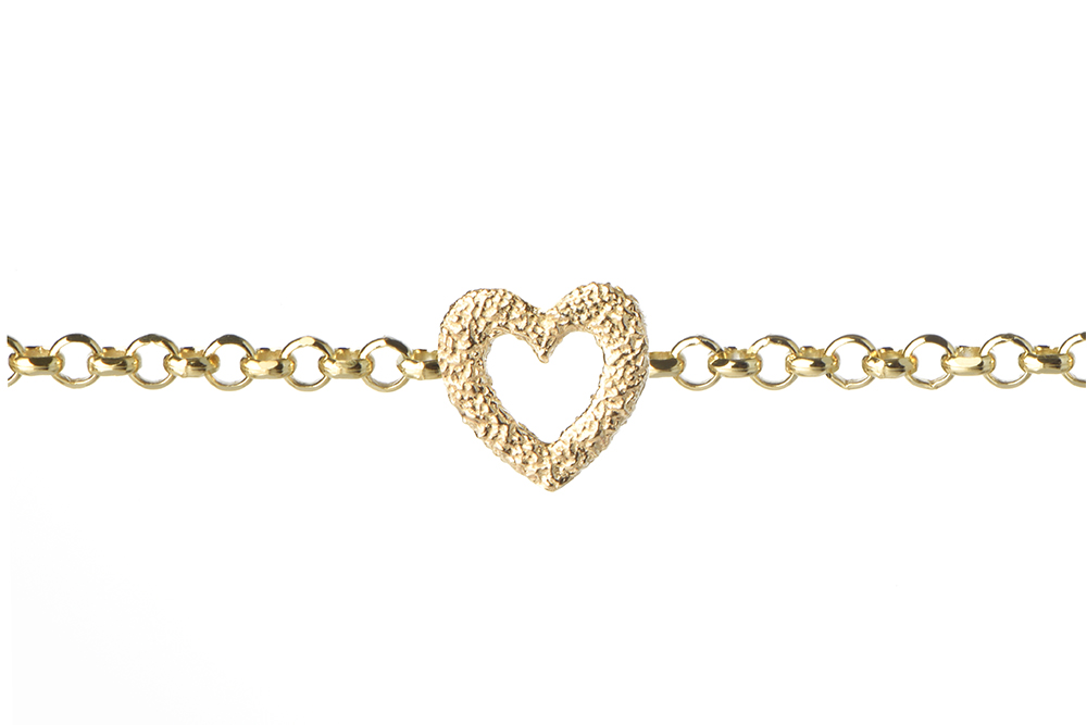 Sterling silver heart bracelet
