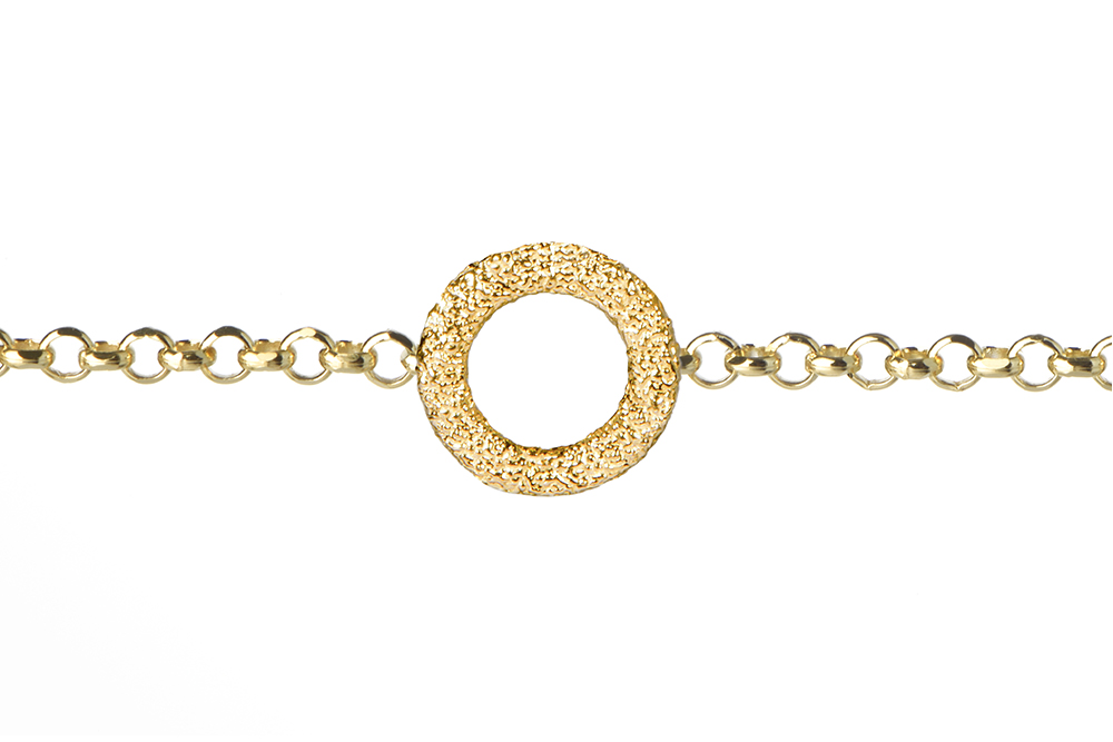 Pulsera plata 925 circulo diamantado