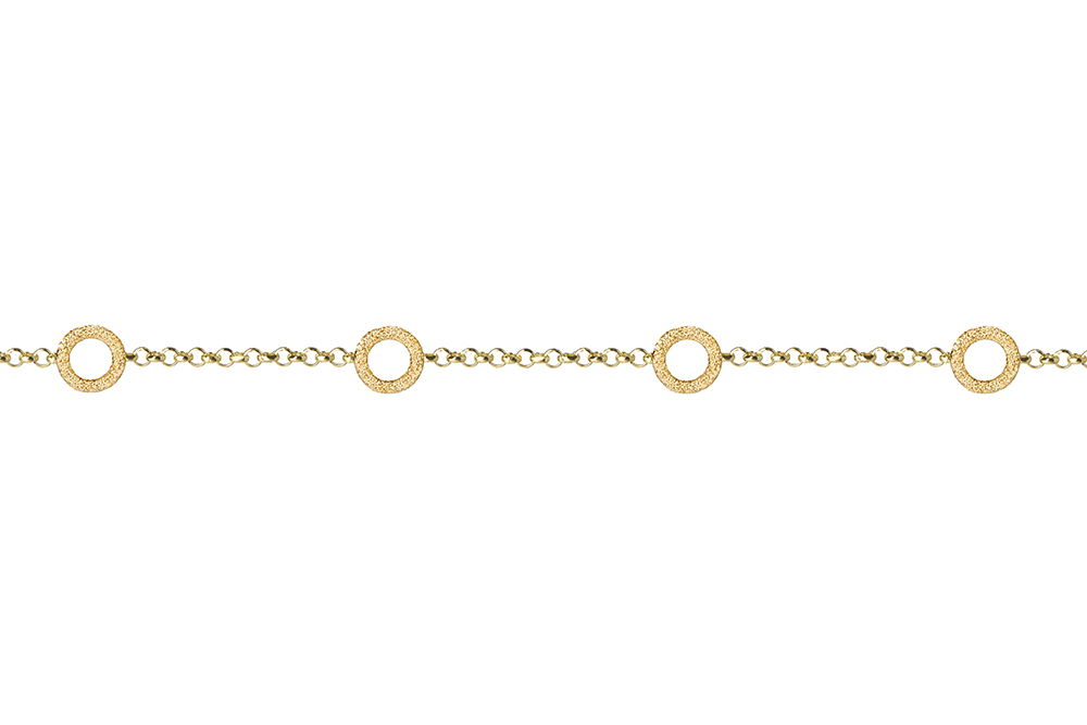 Pulsera plata 925 4 circulos diamantados