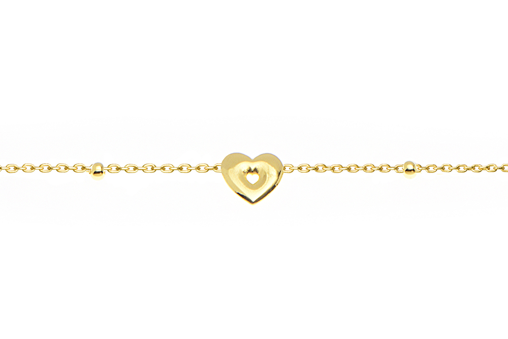 Sterling silver heart bracelet