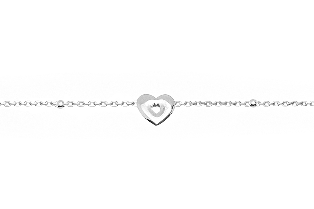 Sterling silver heart bracelet