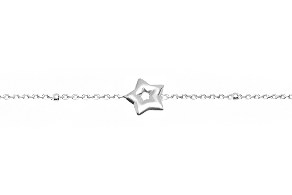 Sterling silver star bracelet