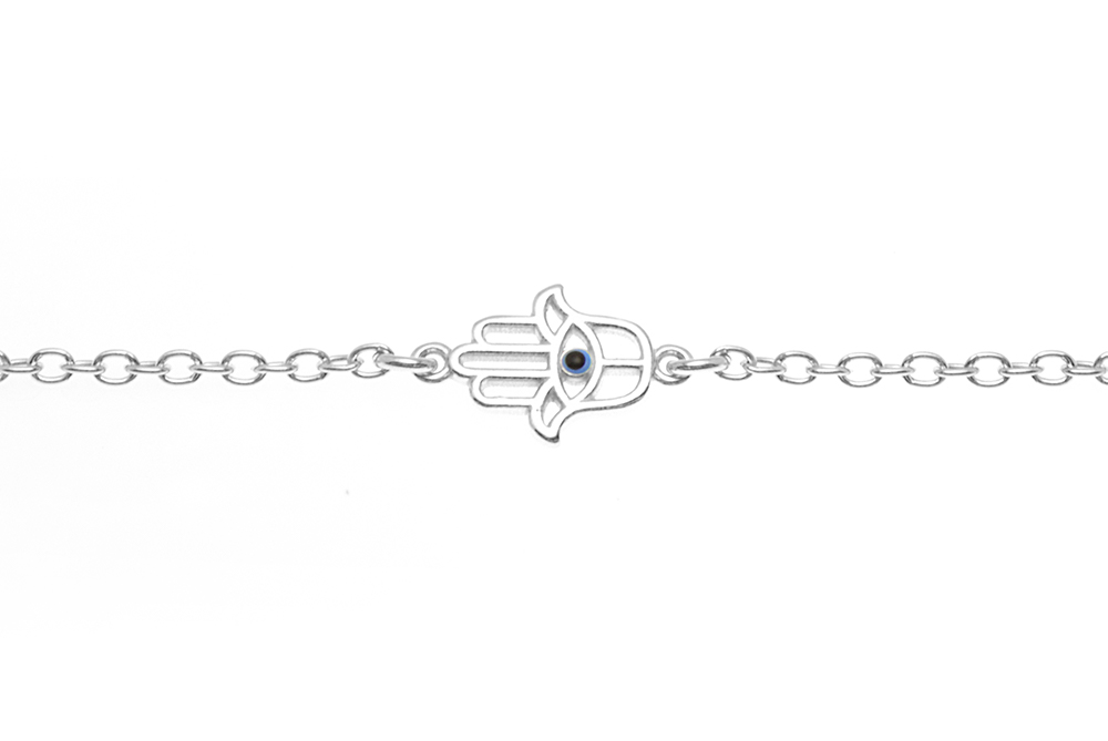 Sterling silver hand of fatima bracelet