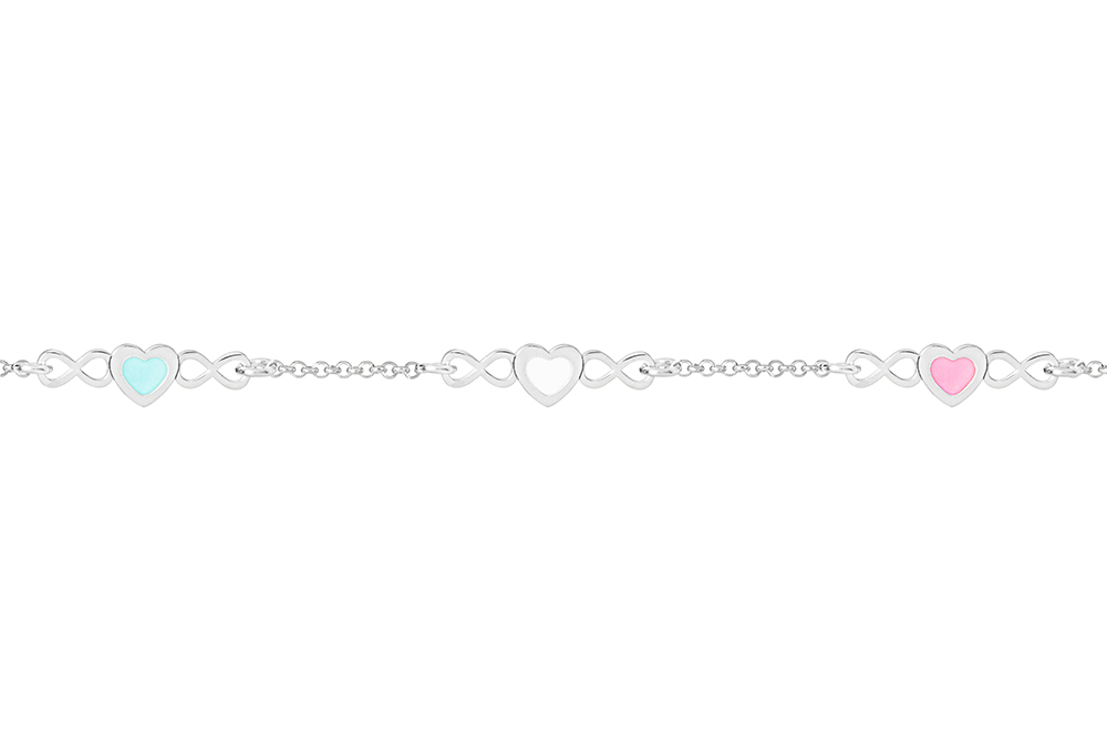 [15600B16E3EMXPL] Pulsera plata 925 corazones (Plata)