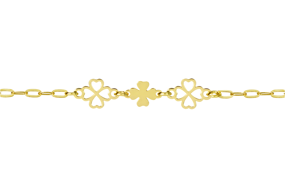 Sterling silver 3 clover bracelet