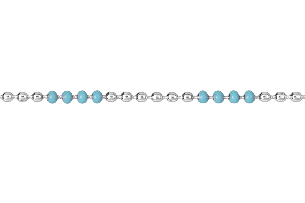 Sterling silver enamel donuts 3mm bracelet