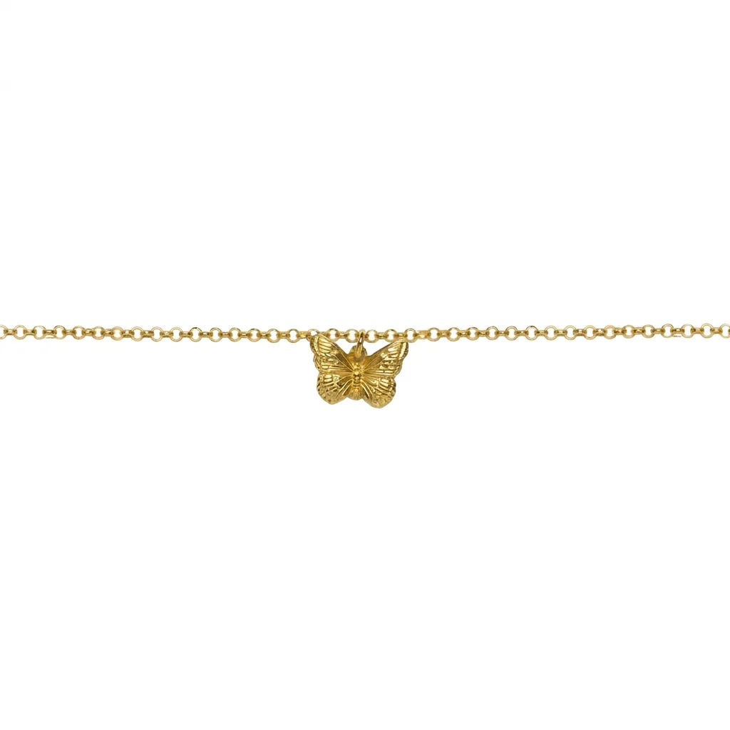Sterling silver butterfly ankle