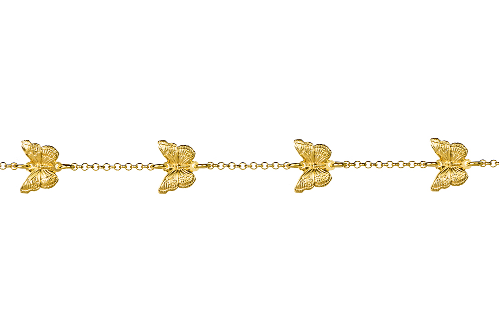 Pulsera plata 925 4 mariposas 12x9mm