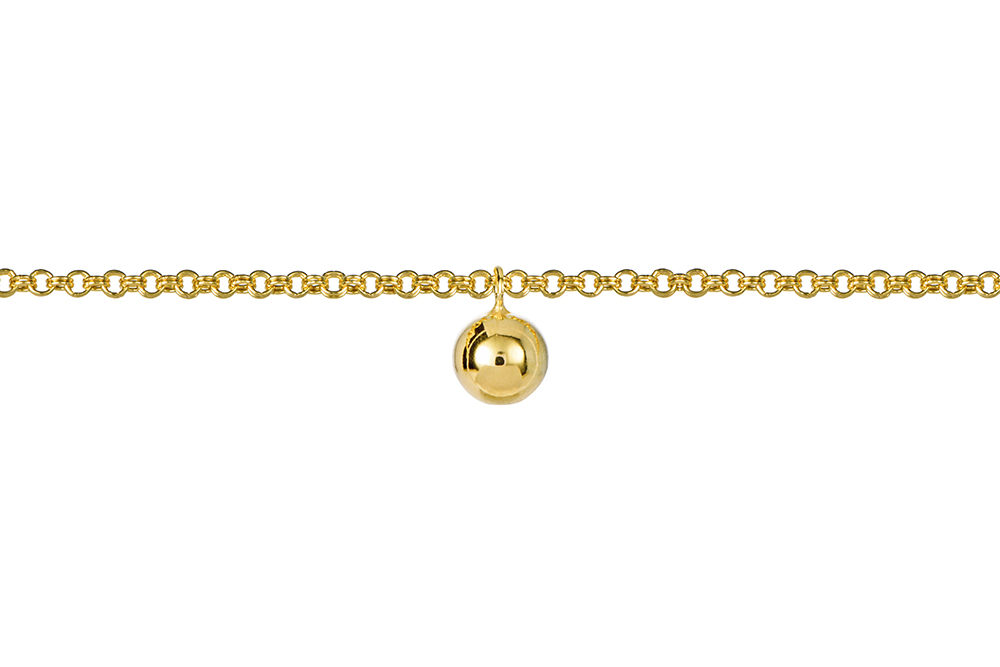 Pulsera plata 925 bola 8mm con placa 6mm