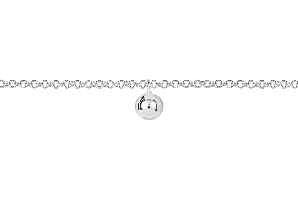 Sterling silver 8mm bead bracelet