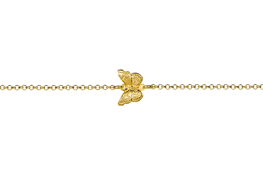 Pulsera plata 925 mariposa 12x10