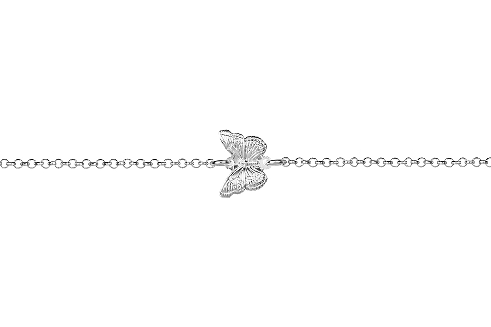 Pulsera plata 925 mariposa 12x10