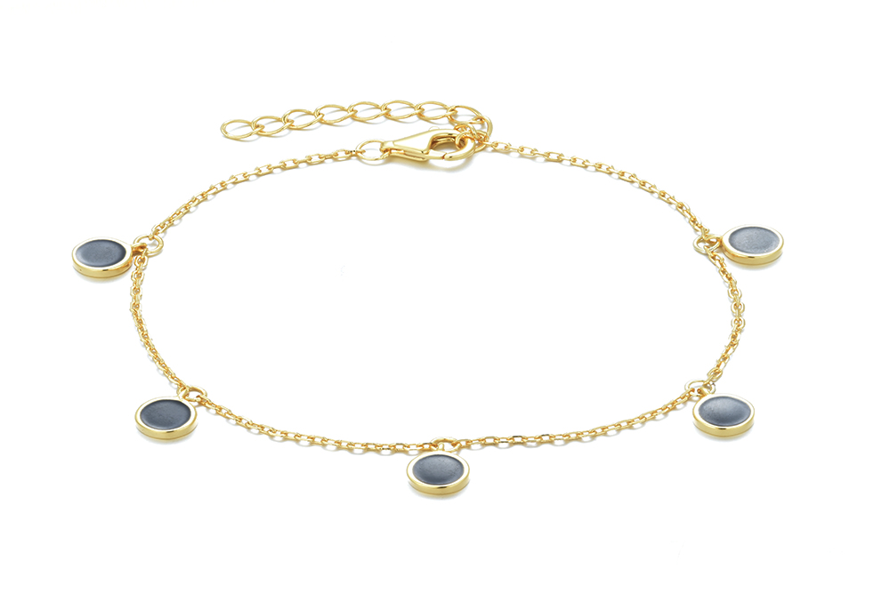 Sterling silver enamel 030 dc cable chain bracelet