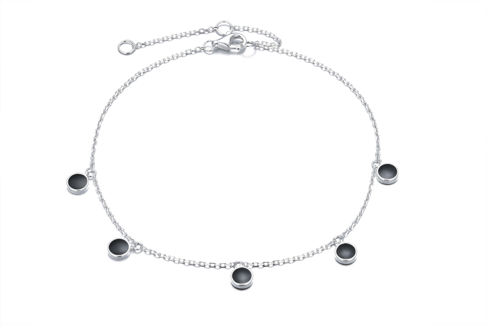 Sterling silver enamel 030 dc cable chain bracelet
