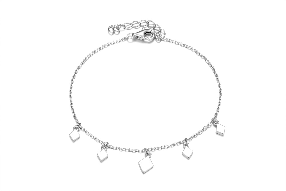 Pulsera plata 925 rombos