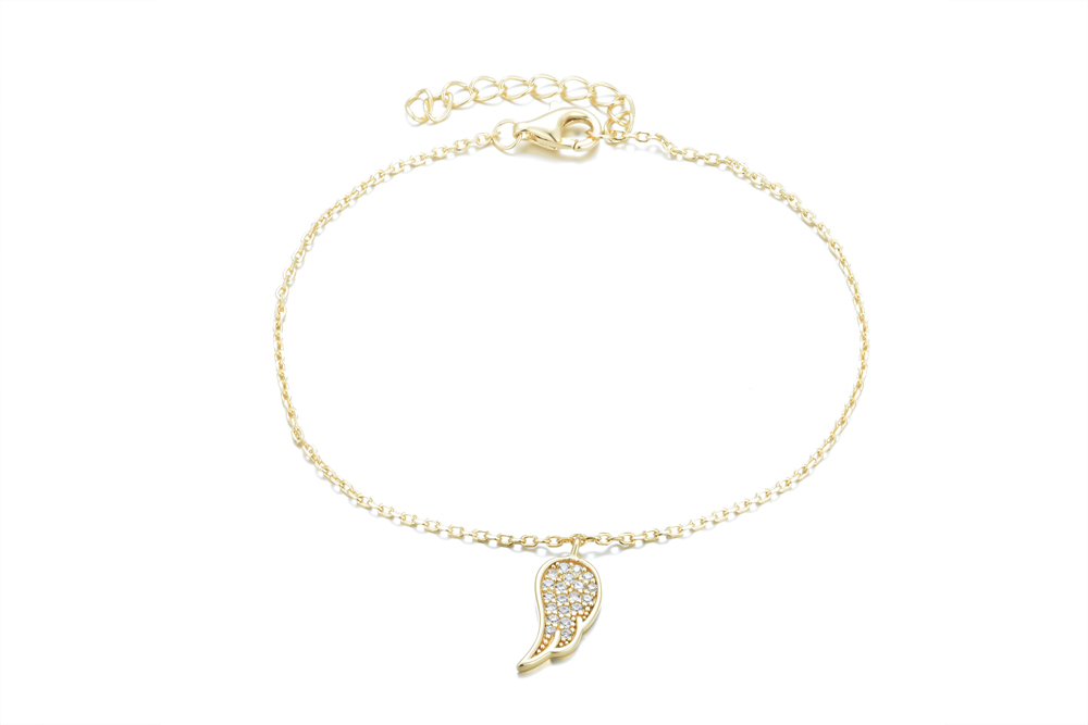 Sterling silver ziroconia wing bracelet