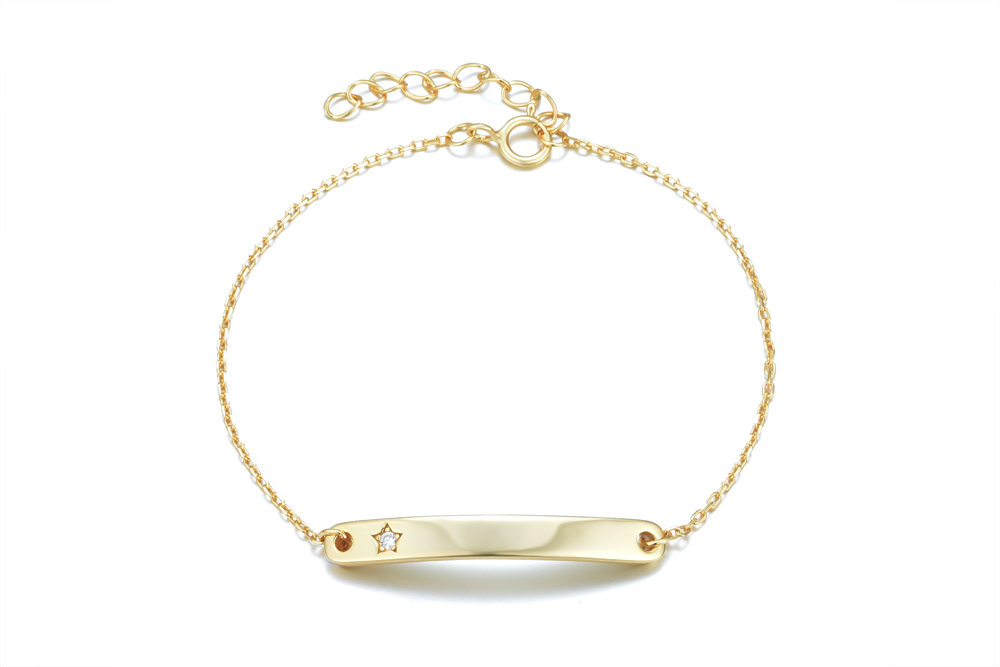 Sterling silver zirconia star bracelet