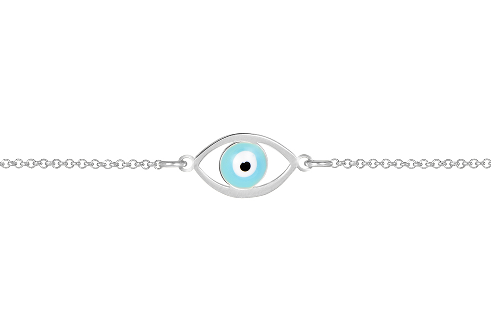 Sterling silver turkish eye bracelet