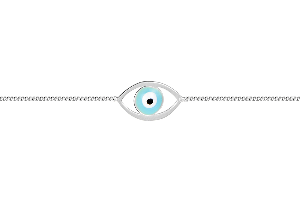 Sterling silver turkish eye bracelet