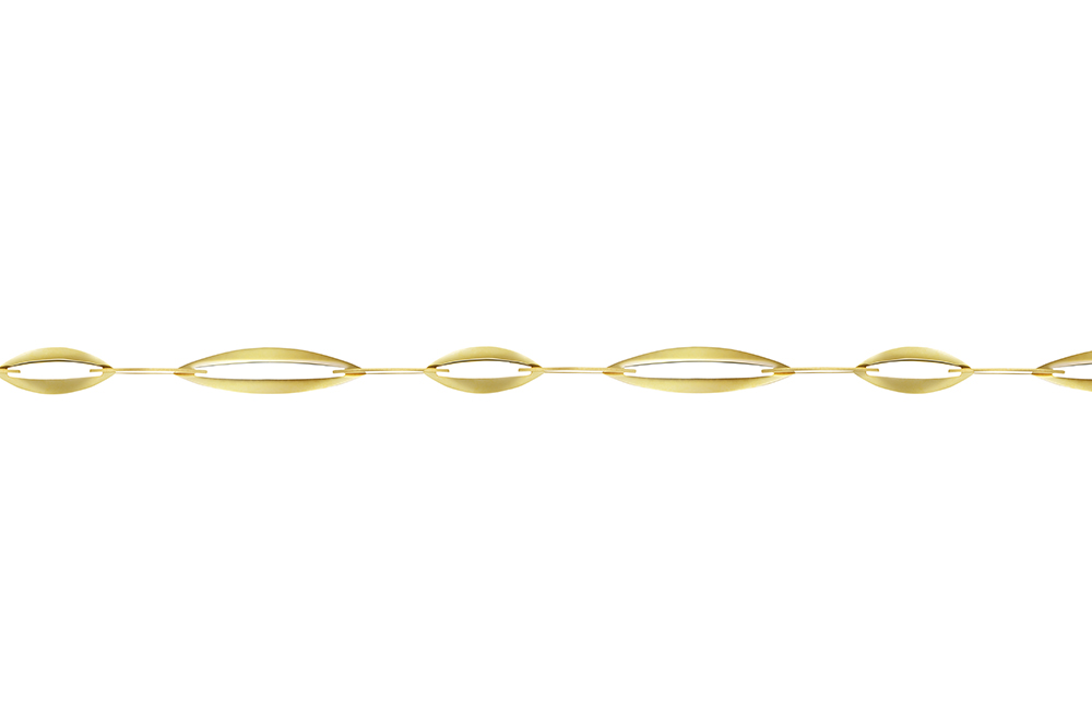 Pulsera plata 925 ovalos planos enlazados