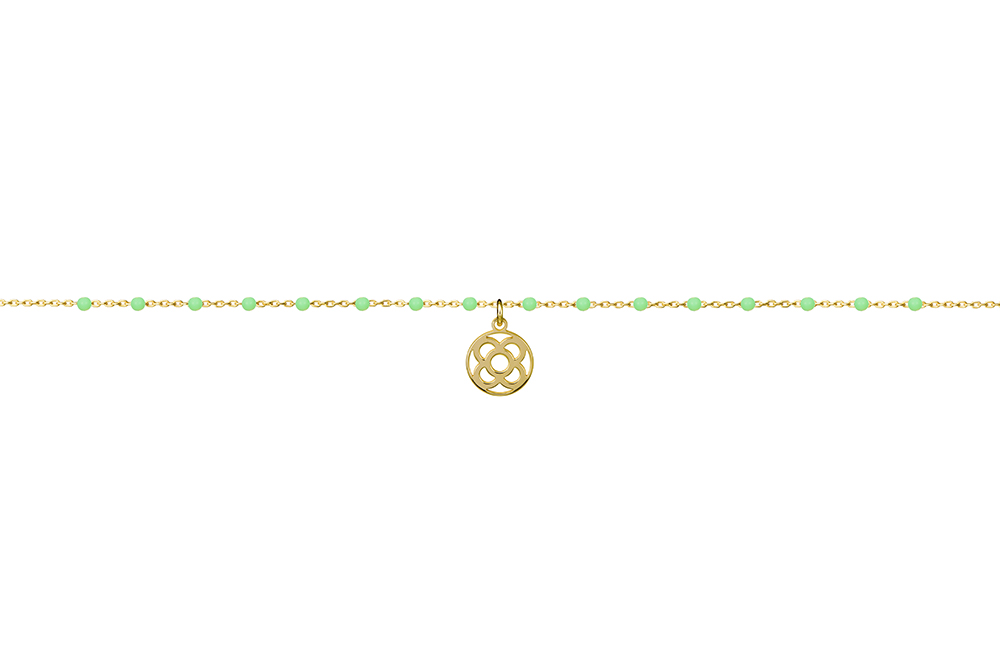Pulsera plata 925 flor de barcelona 8mm