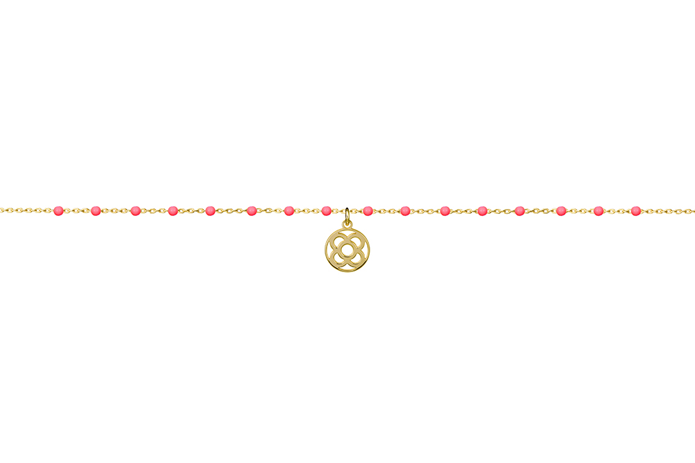 Sterling silver barcelona flower enamel bracelet