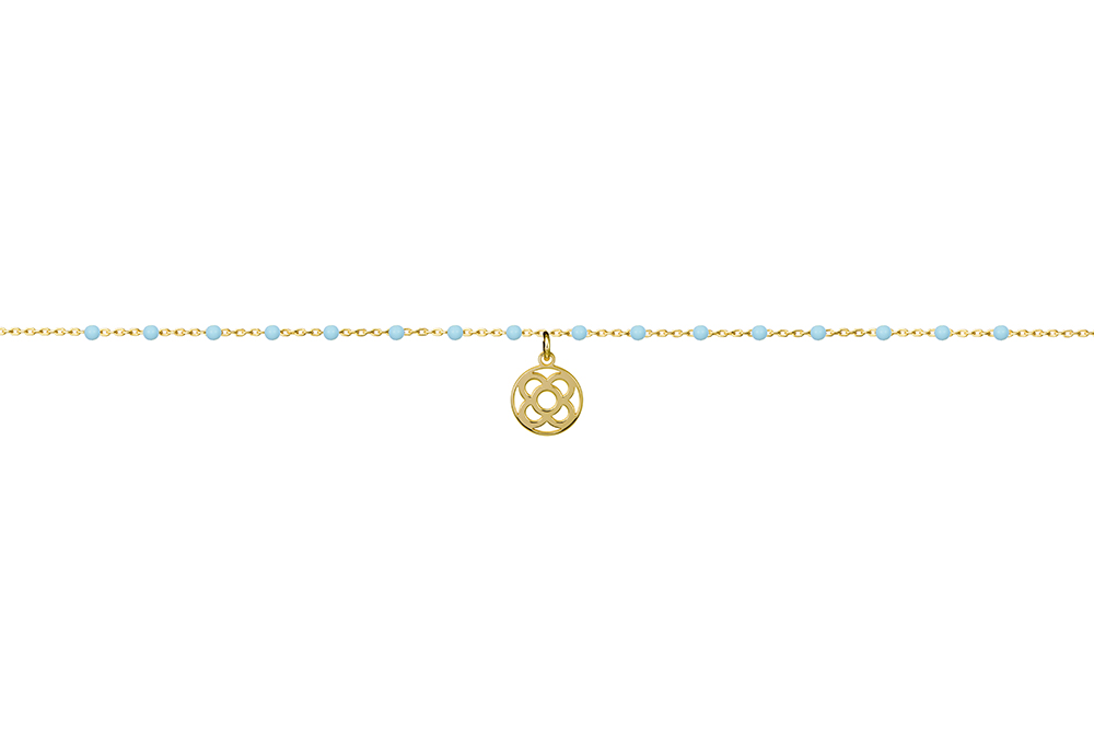 Pulsera plata 925 flor de barcelona 8mm