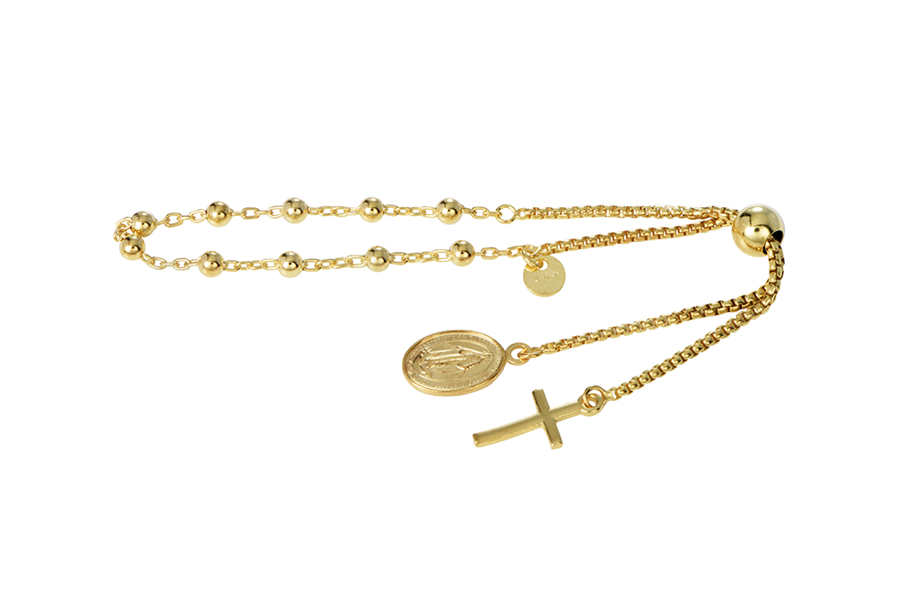Sterling silver rosary bracelet
