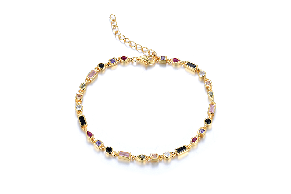 Pulsera plata 925 diferentes formas mix de zirconitas