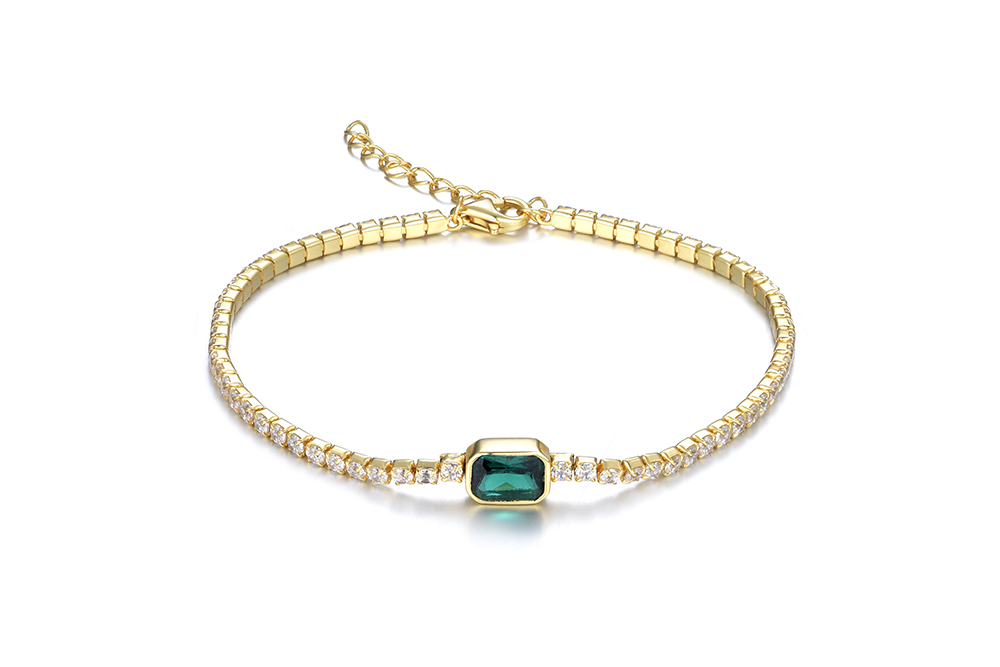 Sterling silver zirconia bracelet