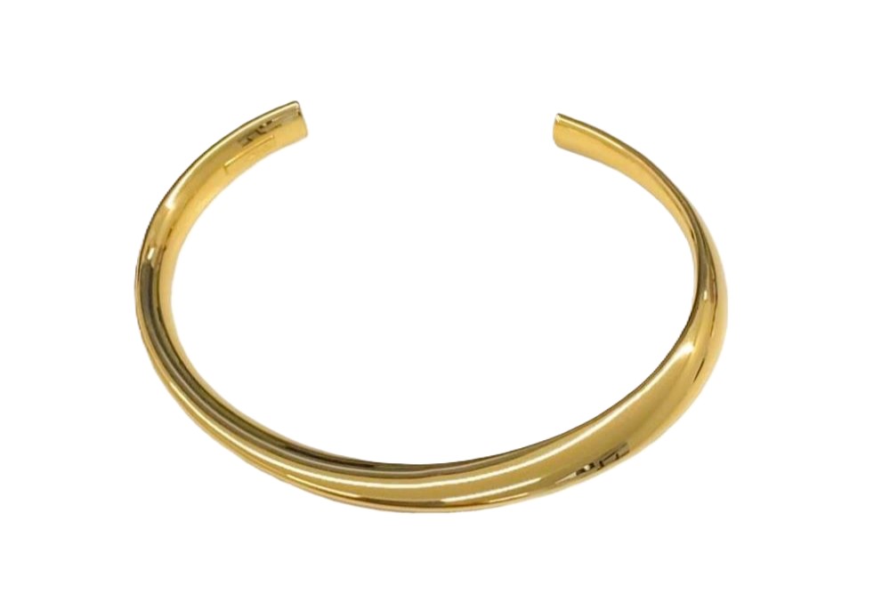 Brazalete esclava plata 925 medio giro tubo 3x6mm