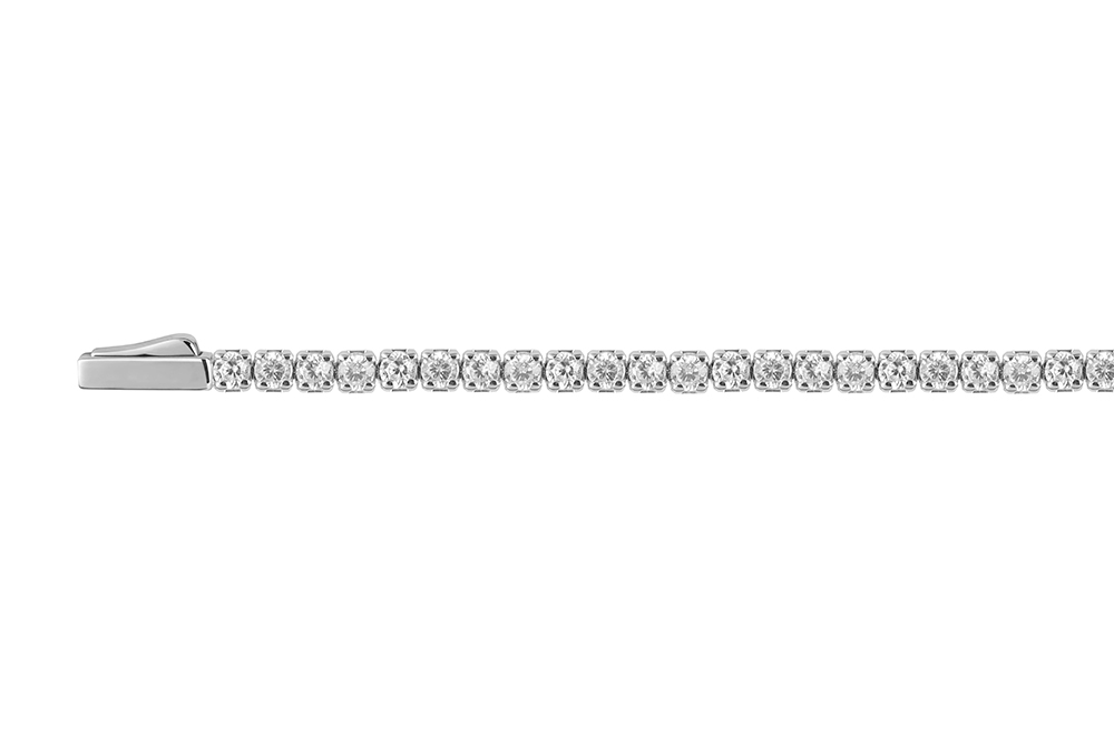 [16194B1600ZBLRD] Pulsera plata 925 tenis 1.5mm (16CM, Blanca)