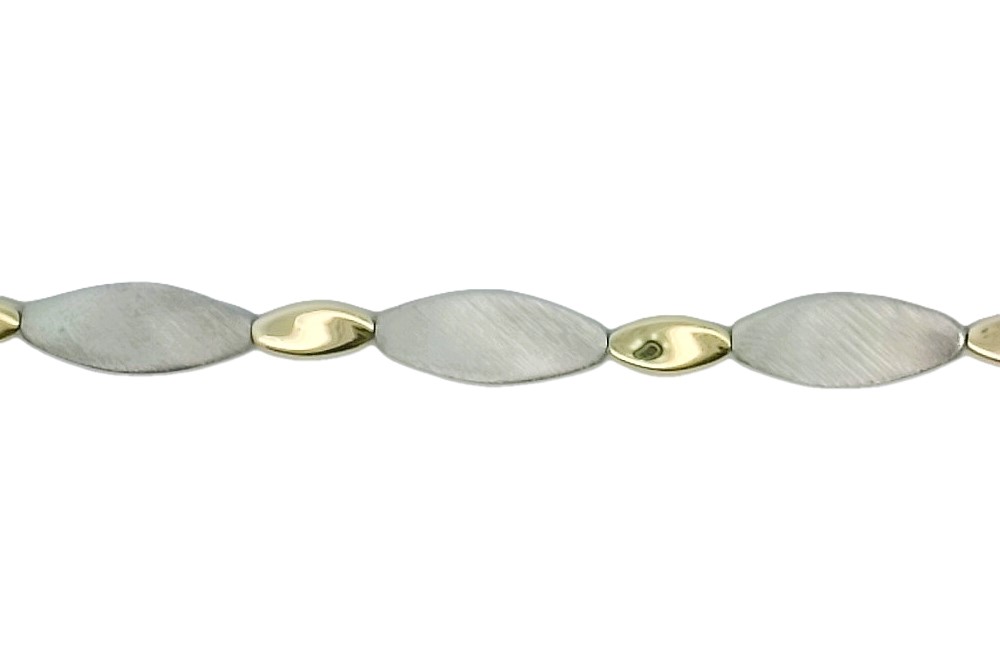 Pulsera plata 925 ovalos intercalados