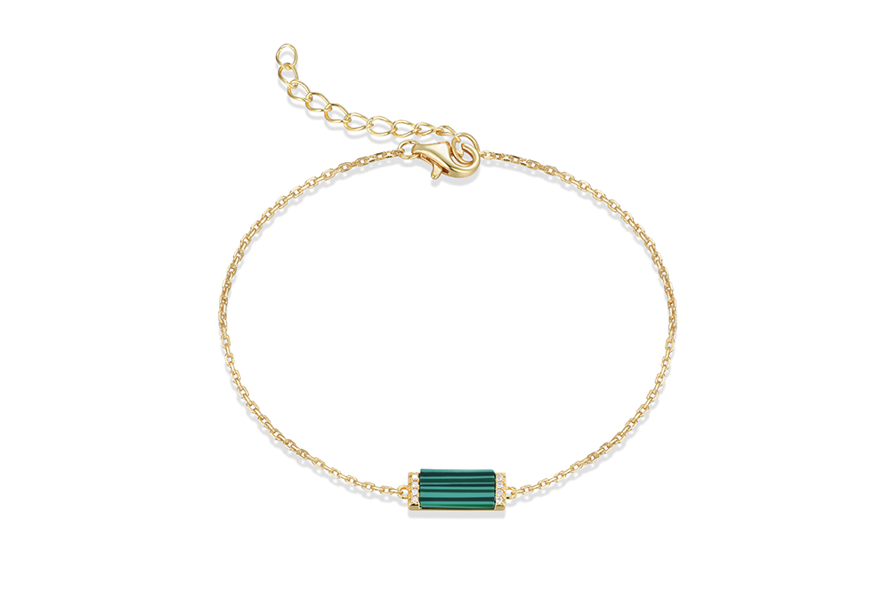 Sterling silver stones & zirconia bracelet