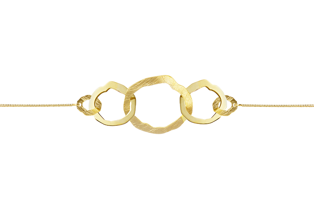 Sterling silver irregulars ovals bracelet