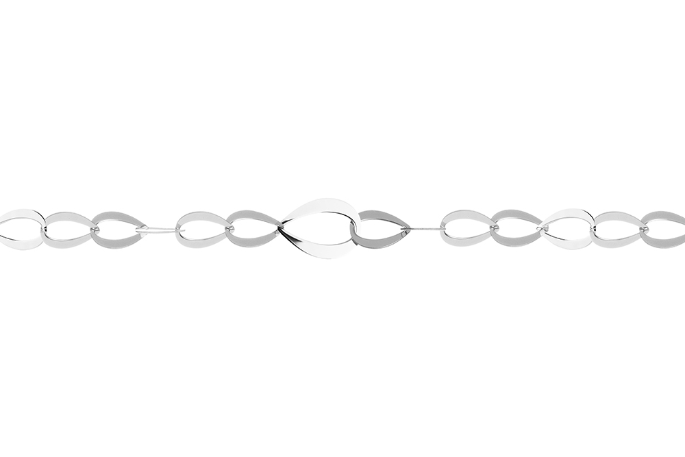 Pulsera plata 925 gotas enlazadas